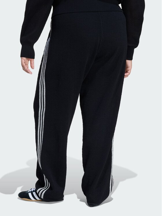 adidas adidas Spodnie dresowe Knitted Crotchet Firebird Czarny Regular Fit