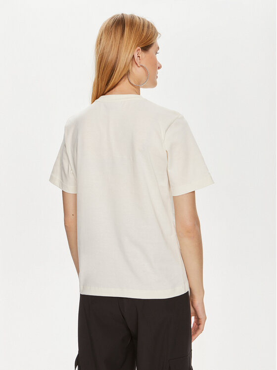 Guess Guess T-krekls Ines V4YI07 I3Z14 Écru Regular Fit