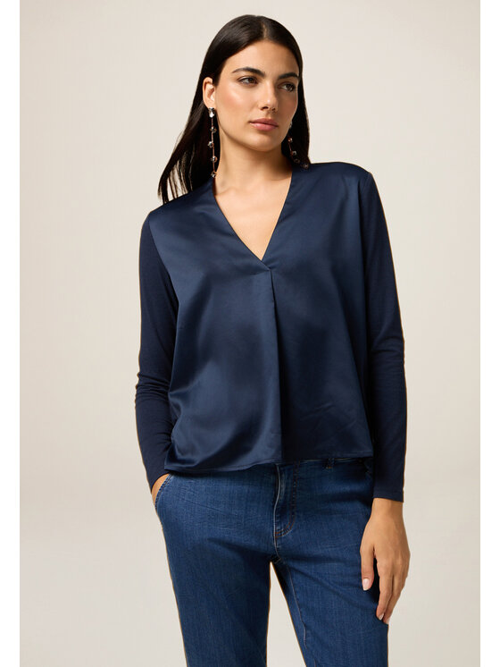 Oltre Oltre T-shirt G388J004175N034 Blu Regular Fit