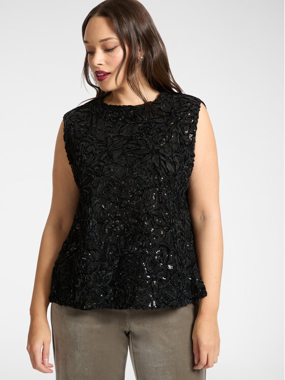 Elena Mirò Elena Mirò Top D017E000020N033 Nero Regular Fit