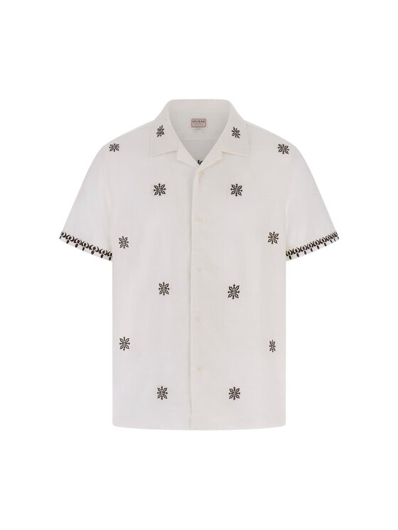Guess Guess Koszula 181848 Beżowy Classic Fit