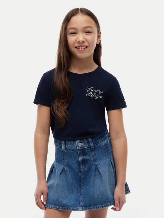 Tommy Hilfiger Tricou KG0KG09454 Bleumarin Regular Fit