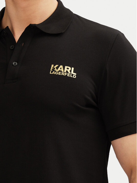 KARL LAGERFELD KARL LAGERFELD Tricou polo 745088 552235 Negru Regular Fit