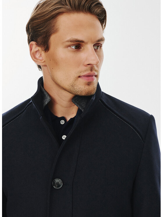 Pako Lorente Pako Lorente Płaszcz P24WF-7X-005 Granatowy Classic Fit