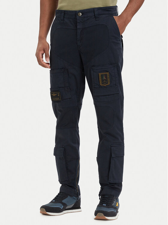 Aeronautica Militare Aeronautica Militare Cargo nohavice Iconic Anti-G 261PA1387UCT01493 Tmavomodrá Regular Fit