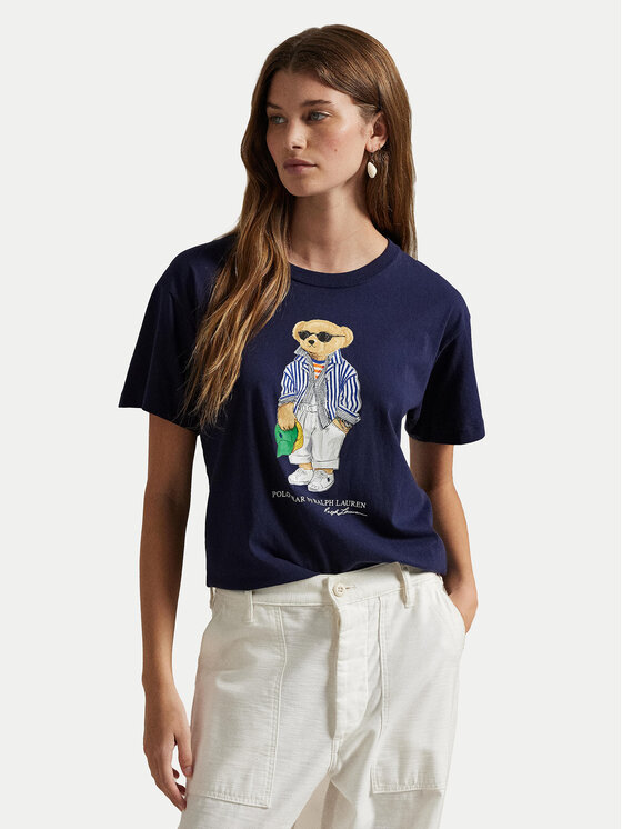 Női Póló Polo Ralph Lauren, Méret: S, Sötétkék, 211959112001