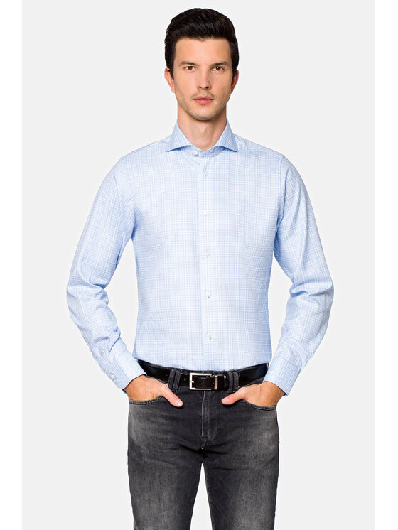 Lancerto Lancerto Koszula Ramona 2 KO073120000024 Błękitny Slim Fit