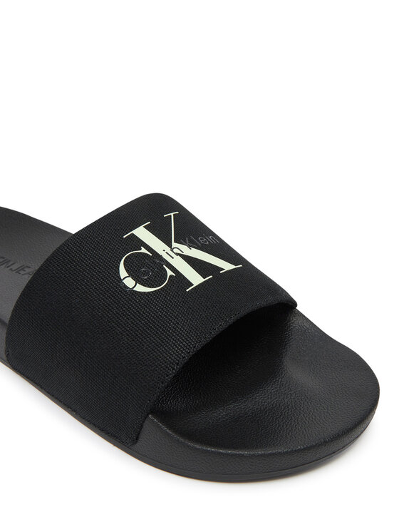 Calvin Klein Jeans Calvin Klein Jeans Klapki Slide Monologo Cv YM0YM01367 Czarny