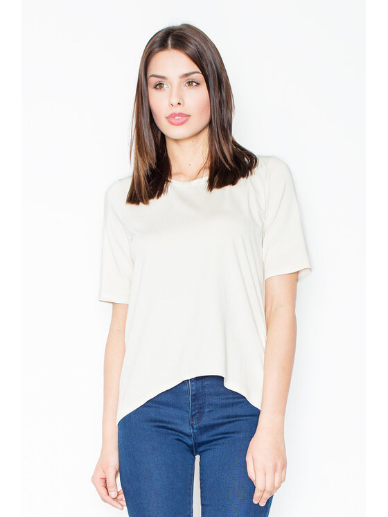 FIGL FIGL Blúzka M436 Écru Regular Fit