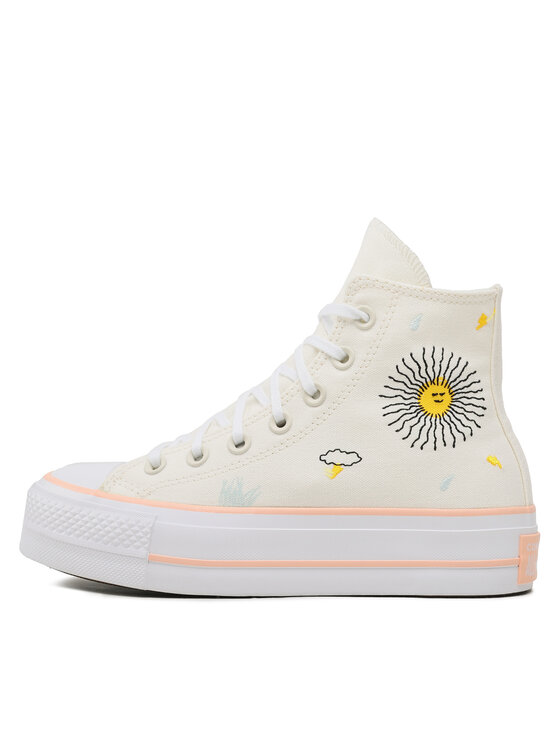 Converse Converse Sneakers aus Stoff Chuck Taylor All Star Lift Hi A03516C Écru