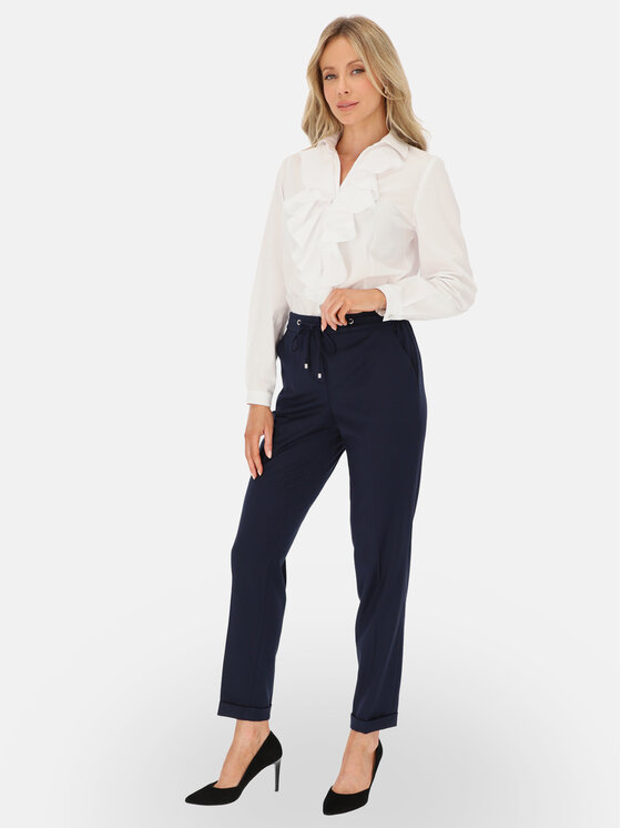L’AF L’AF Spodnie materiałowe Liberty Granatowy Regular Fit
