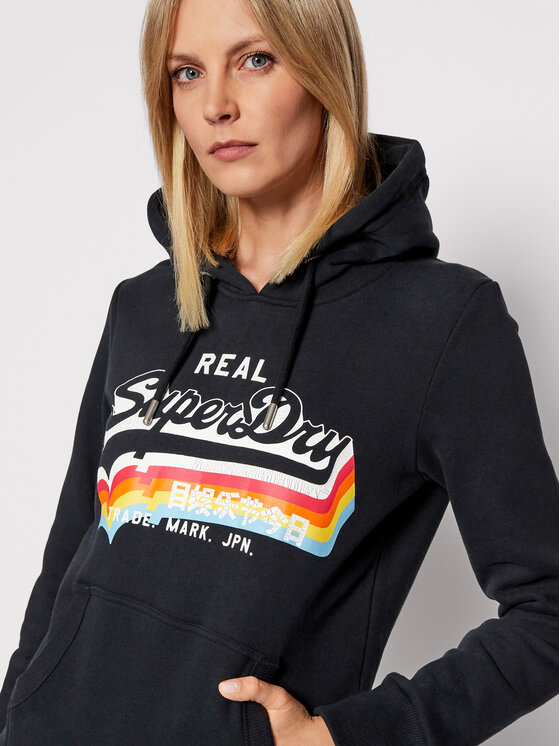 Superdry Superdry Džemperis Vl Hood W2010455A Tamsiai mėlyna Regular Fit