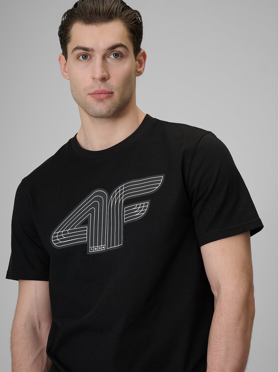 4F 4F T-Shirt COMMERCIAL 3 Czarny Regular Fit