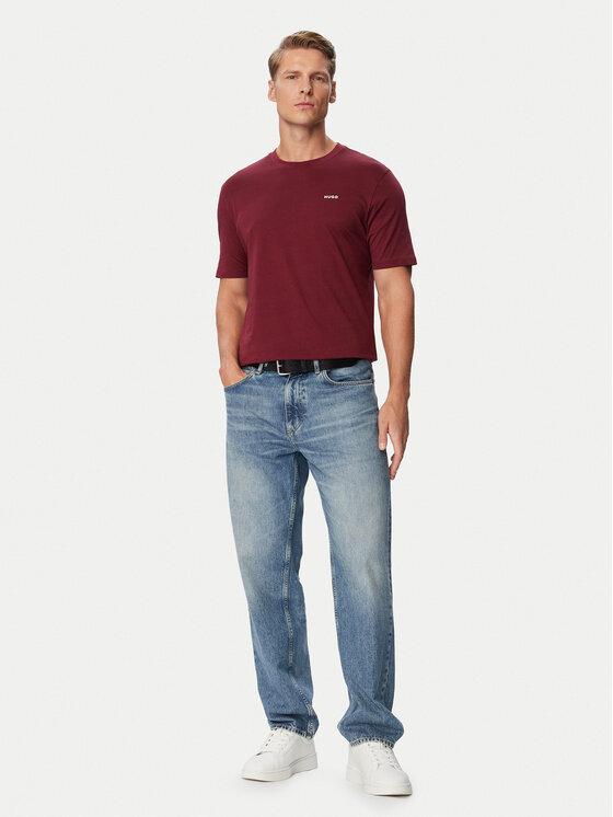 HUGO HUGO Футболка Dero222  50466158 Бордовий Regular Fit