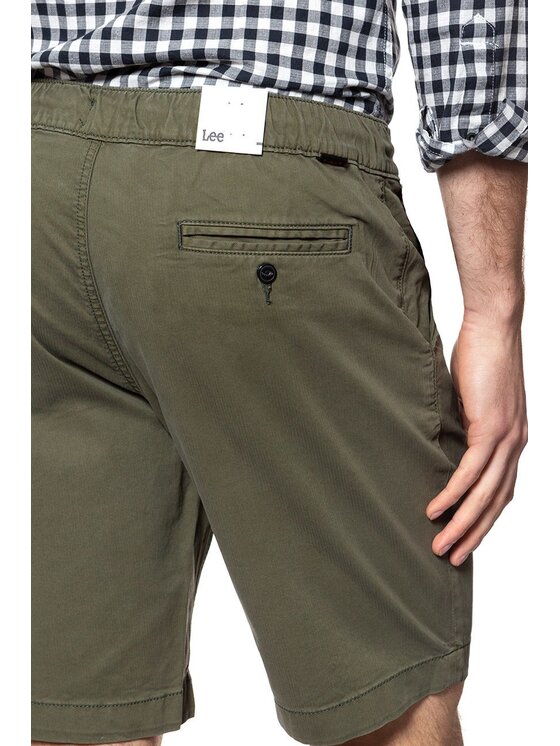 Lee Lee Pantaloncini di tessuto DRAWSTRING SHORT Verde Regular Fit