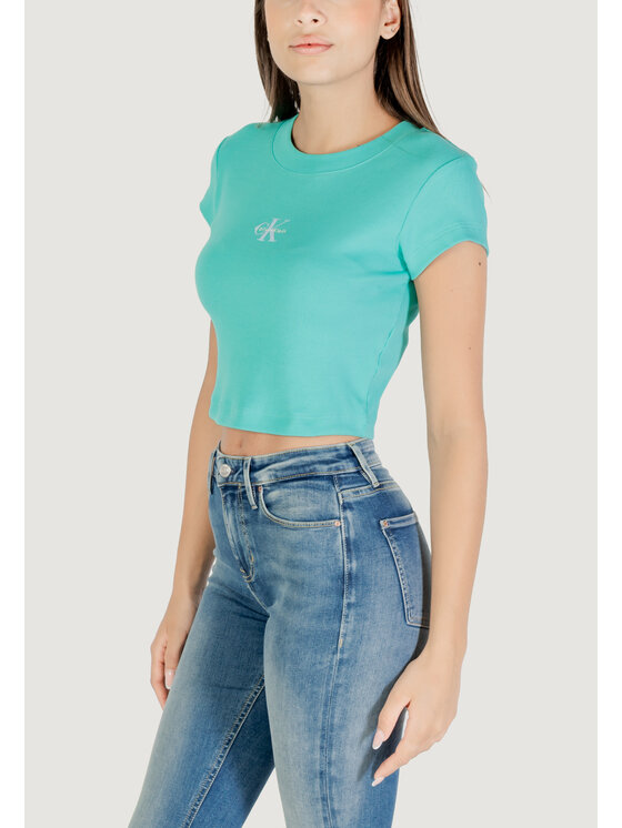 Calvin Klein Jeans Calvin Klein Jeans T-shirt MONOGRAM BABY TEE Turchese Casual Fit
