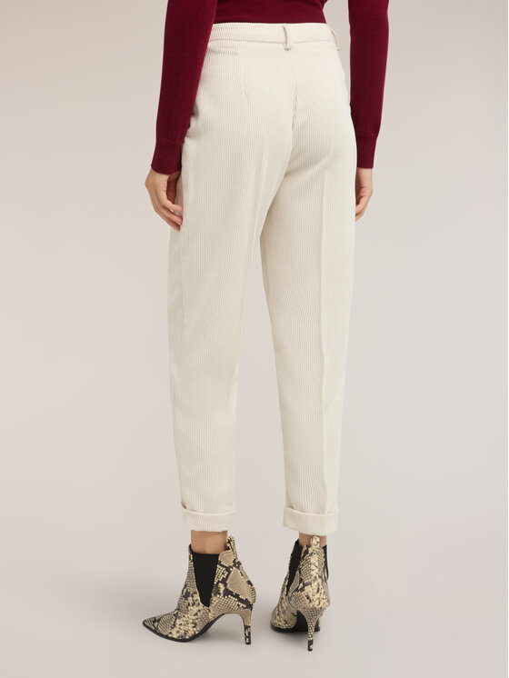 Motivi Motivi Pantaloni di tessuto P09AQ005047N011 Bianco Boy Fit