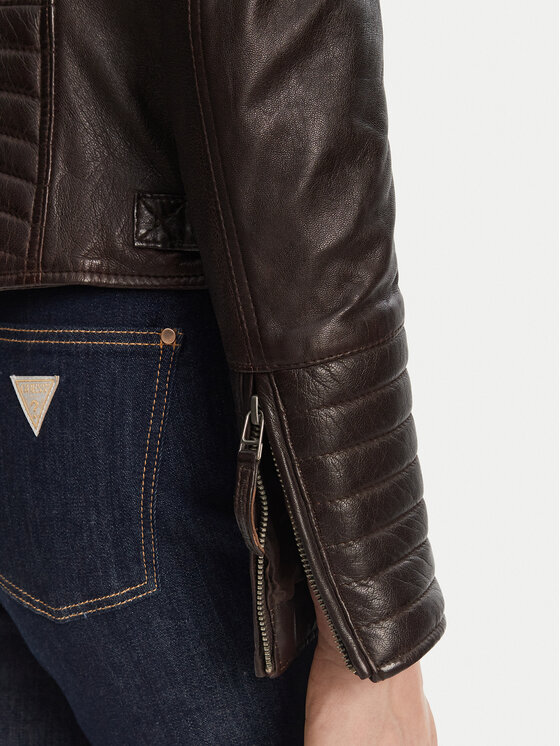Serge Pariente Serge Pariente Usnjena jakna Louise Rjava Slim Fit