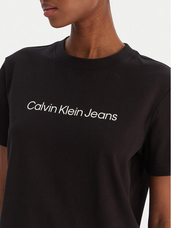 Calvin Klein Jeans Calvin Klein Jeans Póló A- Inst. Logo Classic LV047C912G Fekete Regular Fit