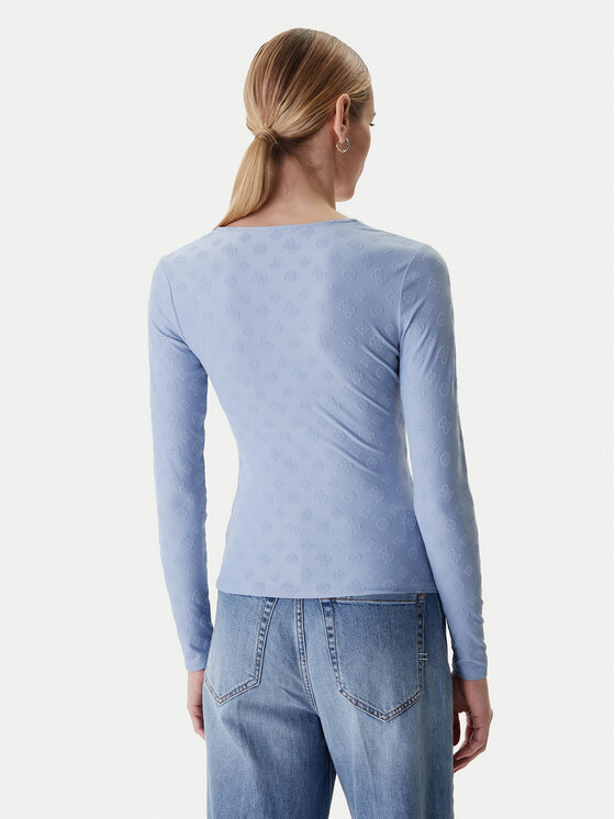 Guess Guess Bluse W6RP45 KA660 Blau Regular Fit