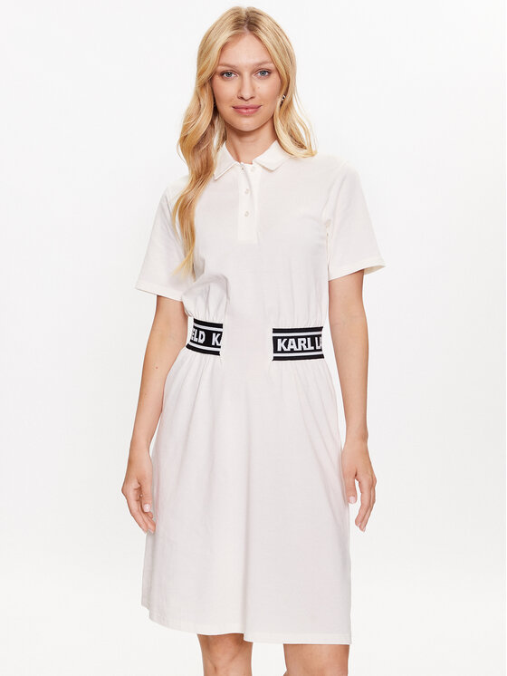 KARL LAGERFELD Rochie de zi 231W1351 Alb Regular Fit