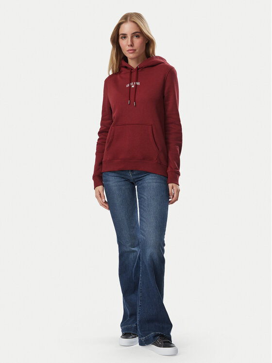 Guess Jeans Guess Jeans Світшот W6BQ04 K5411 Бордовий Regular Fit