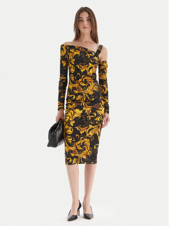 Versace Jeans Couture Versace Jeans Couture Коктейлна рокля 79HAO974 JS508 Черен Slim Fit