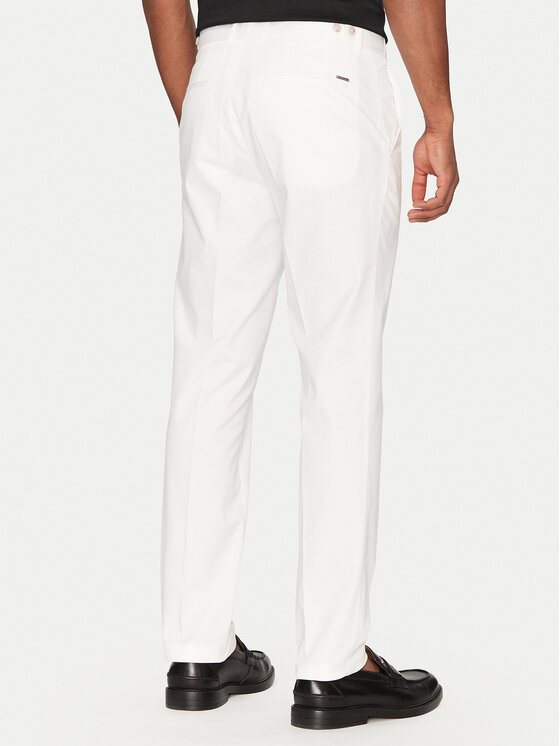 BOSS BOSS Pantaloni de costum C-Genius 50539970 Alb Slim Fit