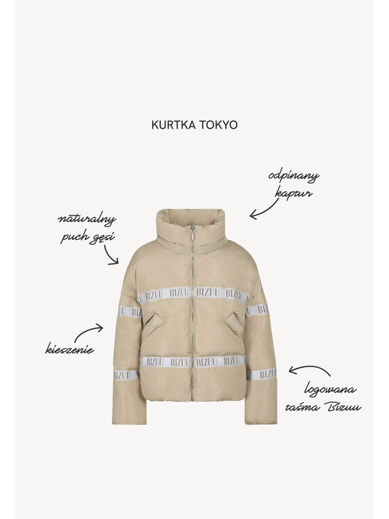 BIZUU BIZUU Vatovaná bunda TOKYO Béžová Standard Fit