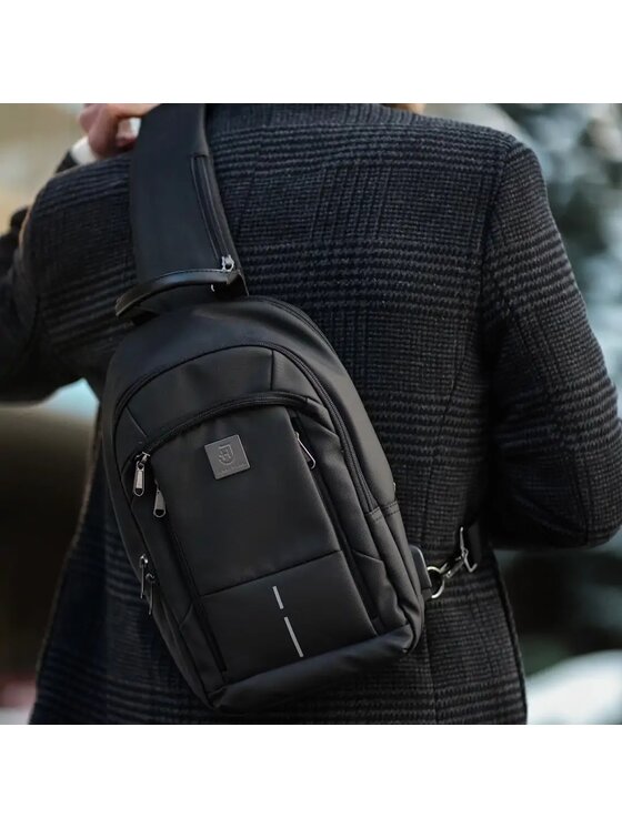 James Hawk James Hawk Torba podróżna Torba na ramię typu crossbody Czarny