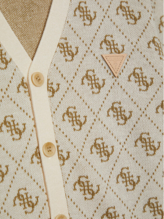 Guess Guess Kardigán L6RR12 Z3OE2 Béžová Regular Fit