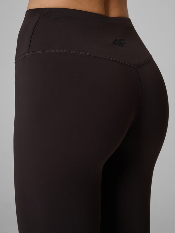 4F 4F Legginsy BASIC+ Brązowy ciemny Slim Fit