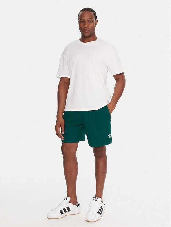 adidas adidas Sportovní kraťasy Essentials Trefoil JW1040 Zelená Regular Fit