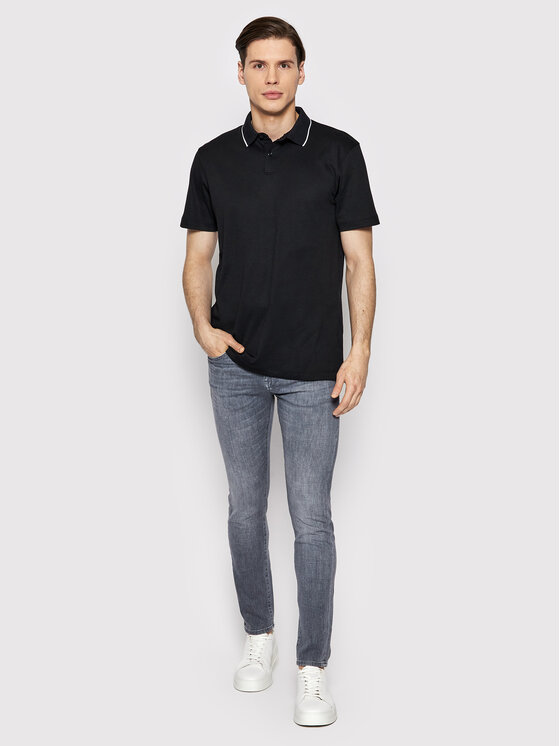 Selected Homme Selected Homme Polo majica Leroy 16082844 Črna Regular Fit