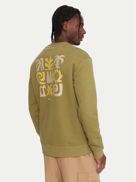 Quiksilver Quiksilver Mikina Salt Water Graphic EQYFT05127 Zelená Comfort Fit