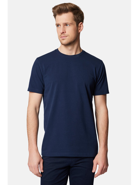 Lancerto Lancerto T-Shirt Jeffrey TS073124000006 Granatowy Regular Fit
