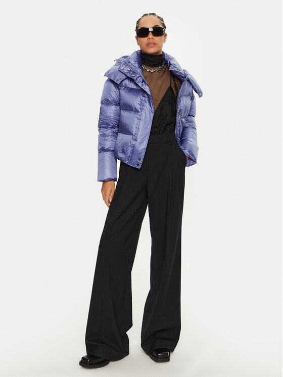 Patrizia Pepe Patrizia Pepe Kurtka puchowa 2O0050 A9M0 Fioletowy Regular Fit