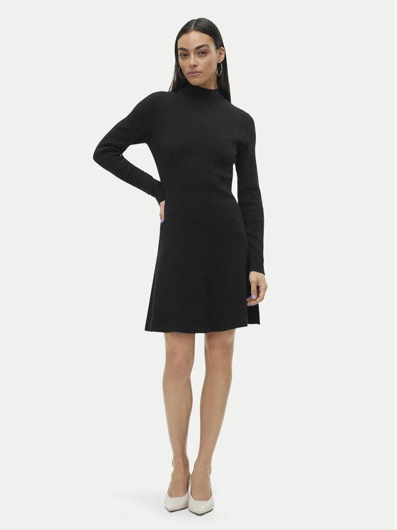 Vero Moda Vero Moda Трикотажна сукня Gold 10311379 Чорний Regular Fit