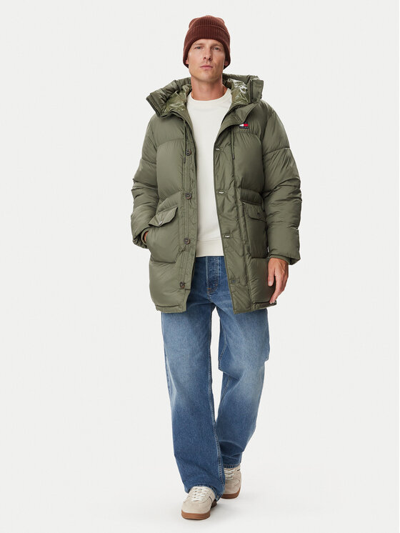 Tommy Jeans Tommy Jeans Talvejope DM0DM23730 Roheline Relaxed Fit