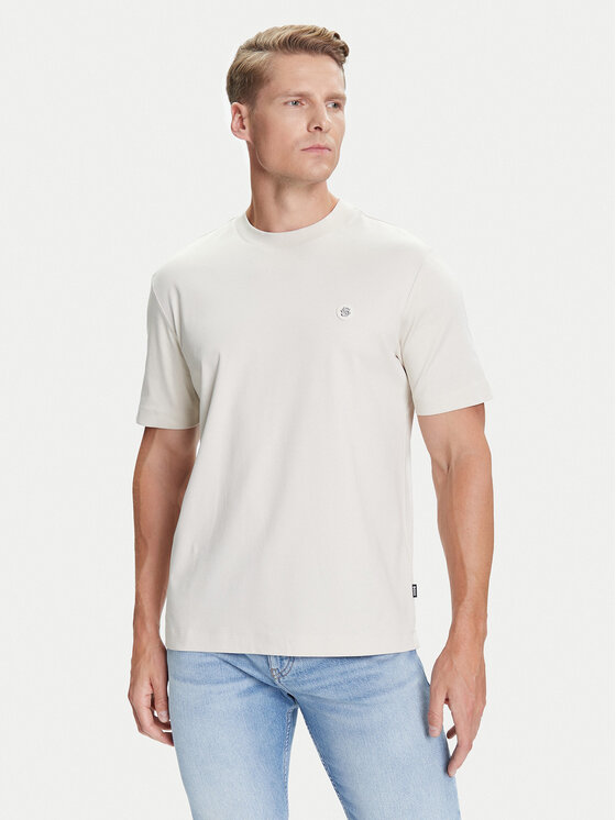 BOSS BOSS T-krekls C-Taut 01 50520298 Bēšs Regular Fit