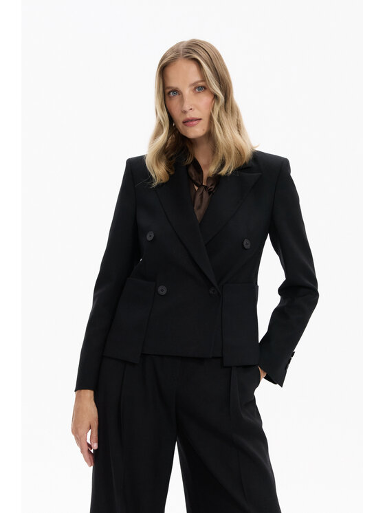 Deni Cler Milano Deni Cler Milano Marynarka W-DC-6064-F5-G6-90-1 Czarny Regular Fit