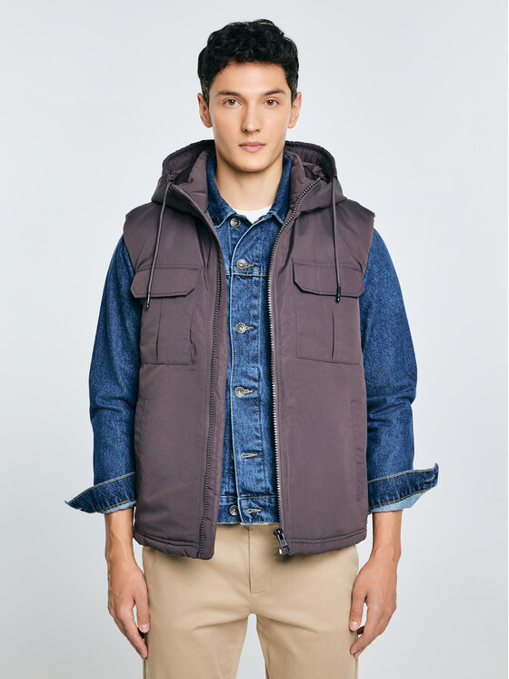 BIG STAR BIG STAR Kamizelka YVES Szary Basic Fit