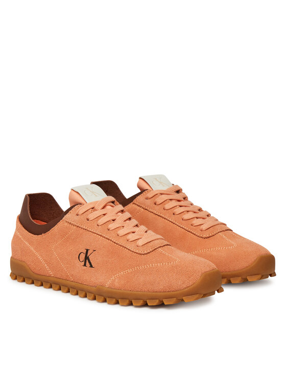 Calvin Klein Jeans Calvin Klein Jeans Sneakersy Low Profile Runner Mg Sue YW0YW01898 Pomarańczowy