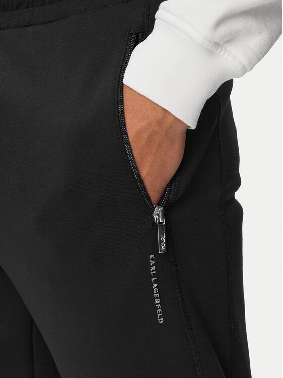 KARL LAGERFELD KARL LAGERFELD Donji dio trenerke 705007 563902 Crna Regular Fit