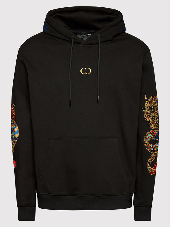 Criminal Damage Criminal Damage Суитшърт Gold Dragon GDHWB21 Черен Oversize