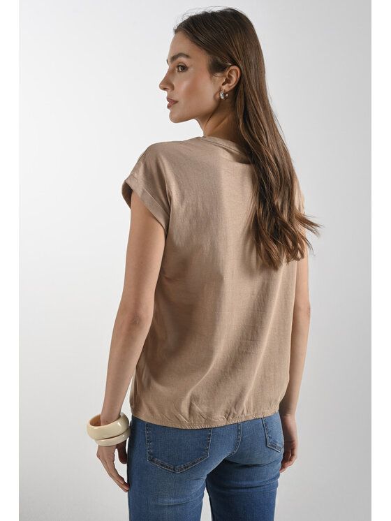 Femestage Femestage Tričko Femestage AB BASE TSH1531-016 Hnedá Regular Fit