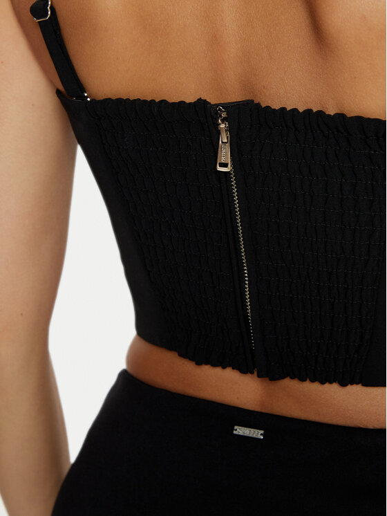 Guess Guess Τοπ W5RH26 WGLO2 Μαύρο Regular Fit