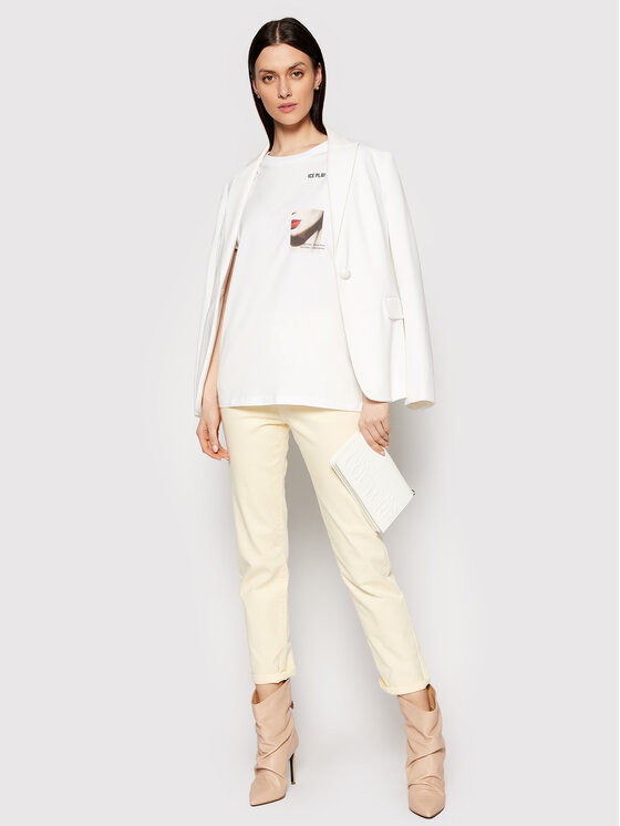 T-shirt 21E U2M0 F022 P430 1101 Bianco Regular Fit...