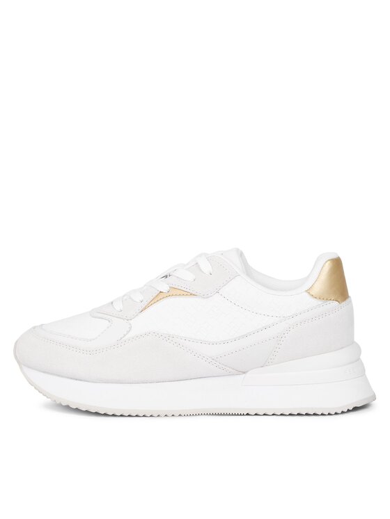 Tommy Hilfiger Tommy Hilfiger Sneakersy Lux Monogram Runner FW0FW07816 Biela