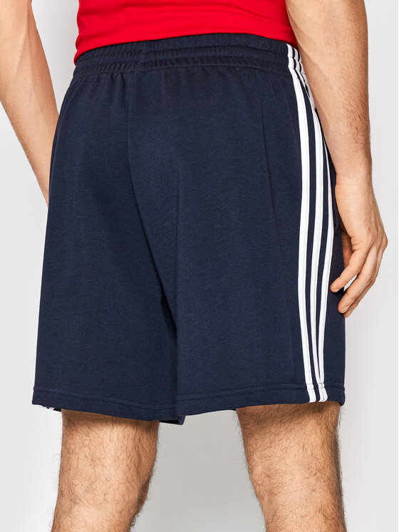 adidas adidas Спортивні шорти Essentials French Terry 3-Stripes GK9598 Cиній Regular Fit